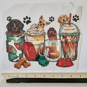 Transfers- Coffee cups and Paw Prints